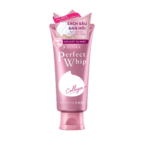 Sữa Rửa Mặt Senka Tạo Bọt Bổ Sung Collagen 120g Perfect Whip Collagen In